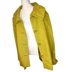 Plus size Light Lime Wool waist coat! Super nice 46% Wool.